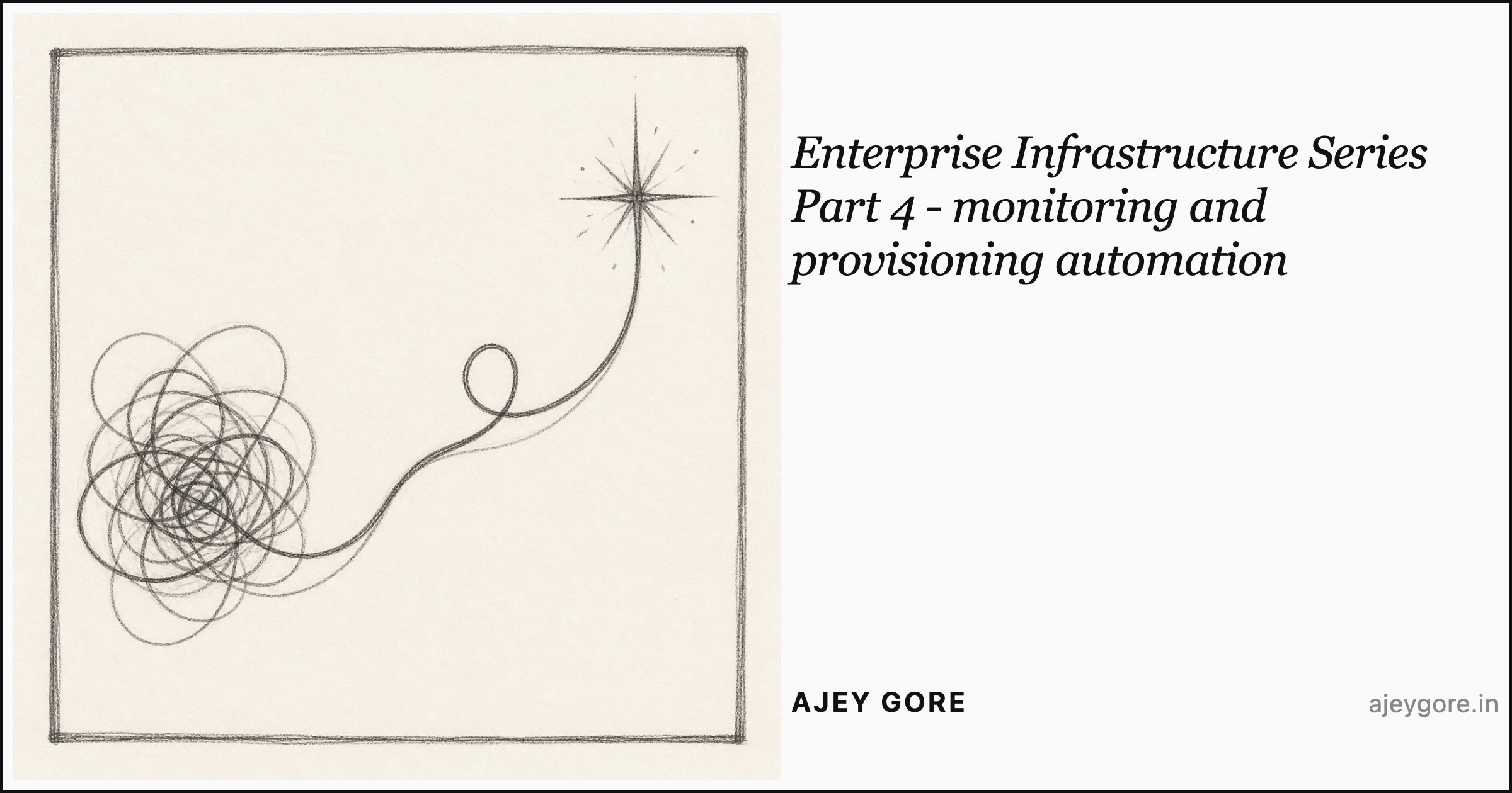 Enterprise Infrastructure Series Part 4 - monitoring and provisioning automation
