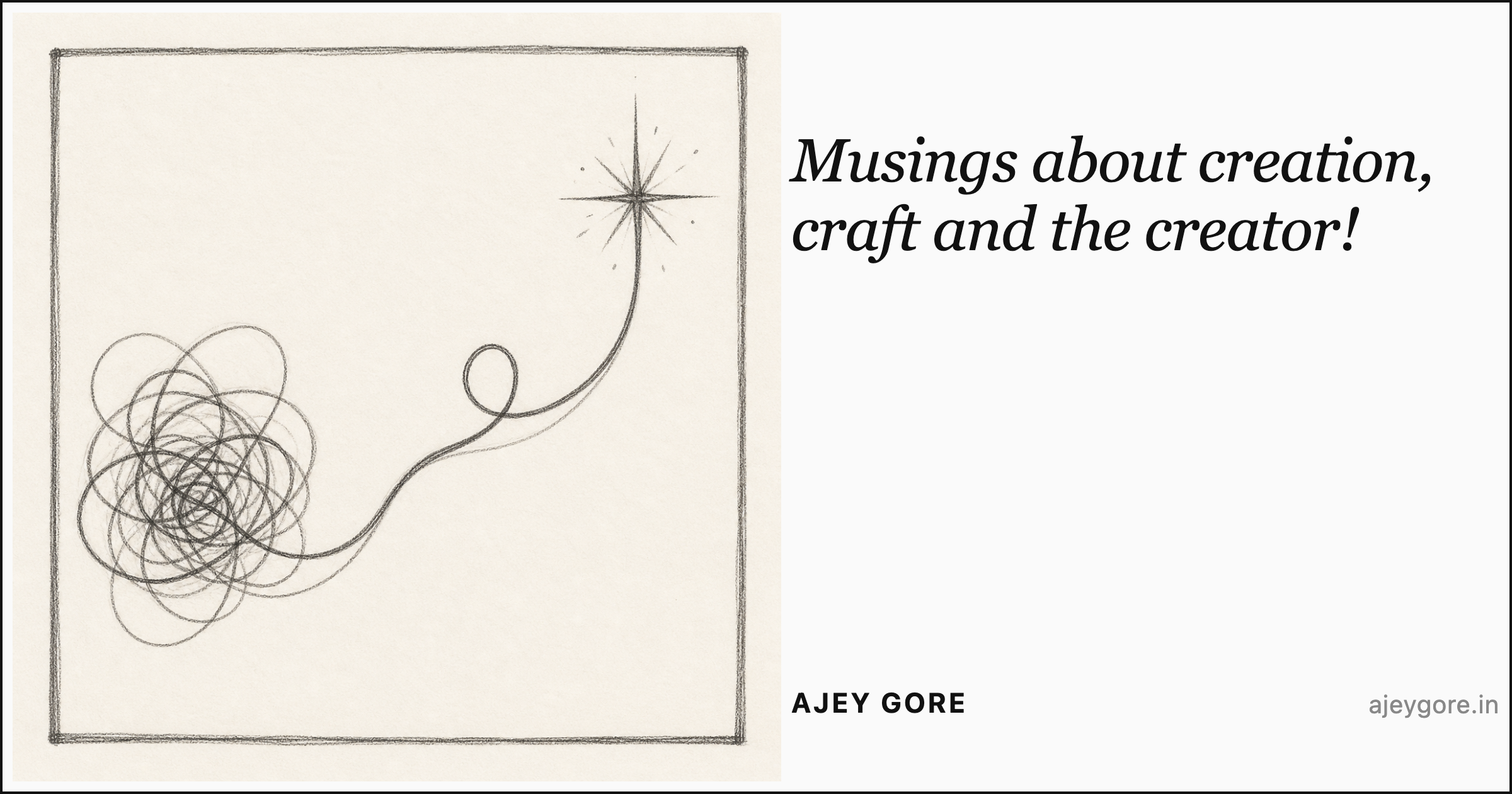 Musings about creation, craft and the creator!