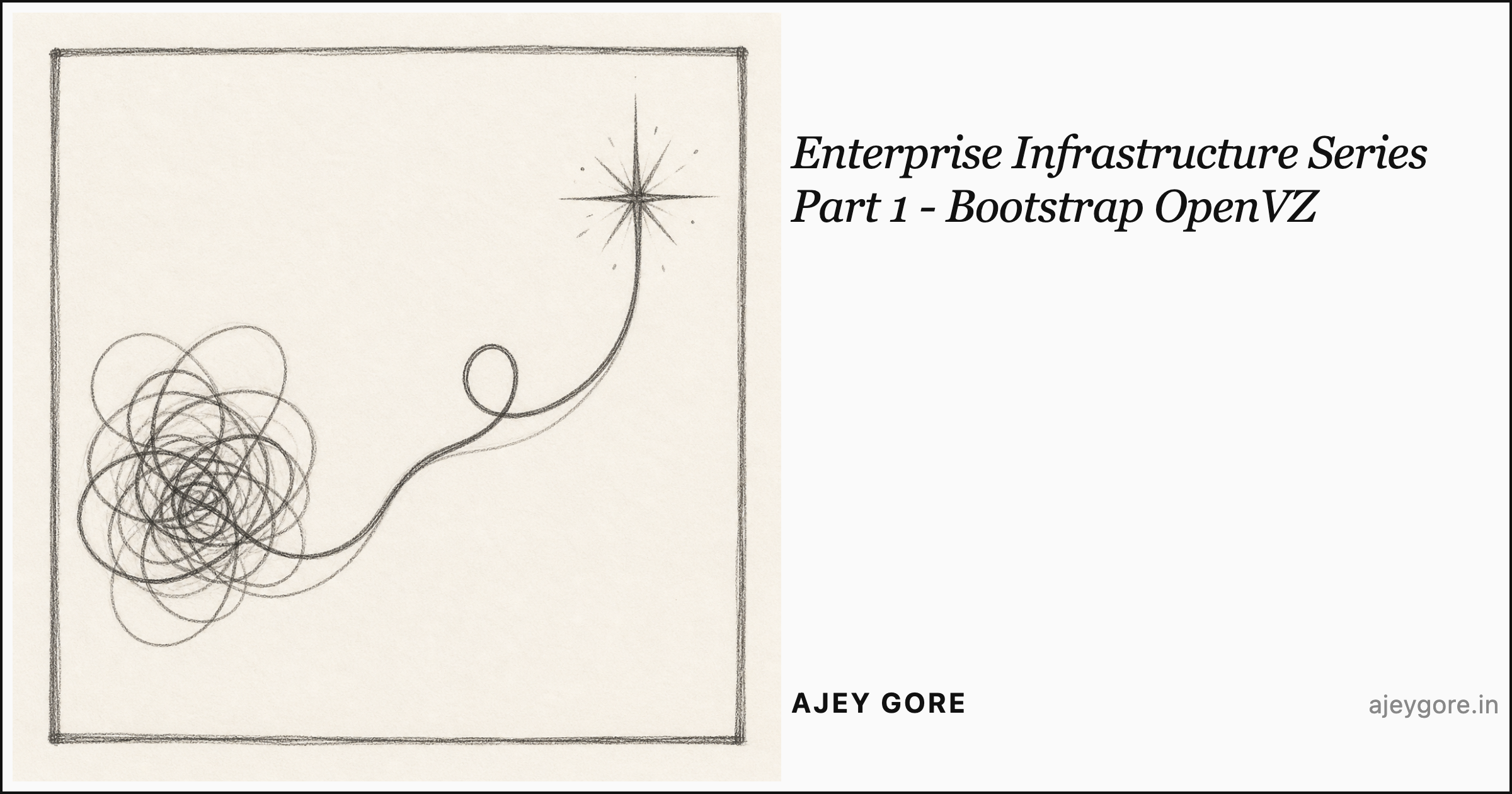 Enterprise Infrastructure Series Part 1 - Bootstrap OpenVZ