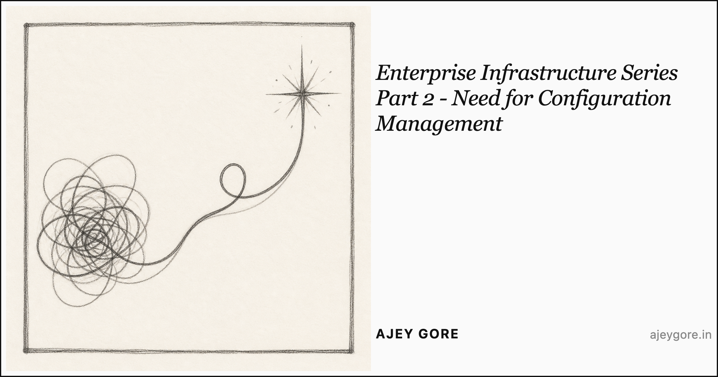 Enterprise Infrastructure Series Part 2 - Need for Configuration Management